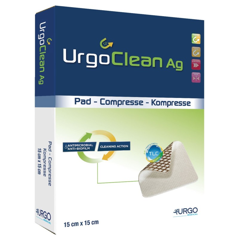 UrgoClean Ag 13X12 Boîte de 16 Boitage 6 X 10 Boîte de 16