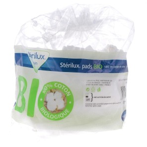 Stérilux pads Bio rectangles de coton Hartmann - 180 rectangles 8 x 10cm