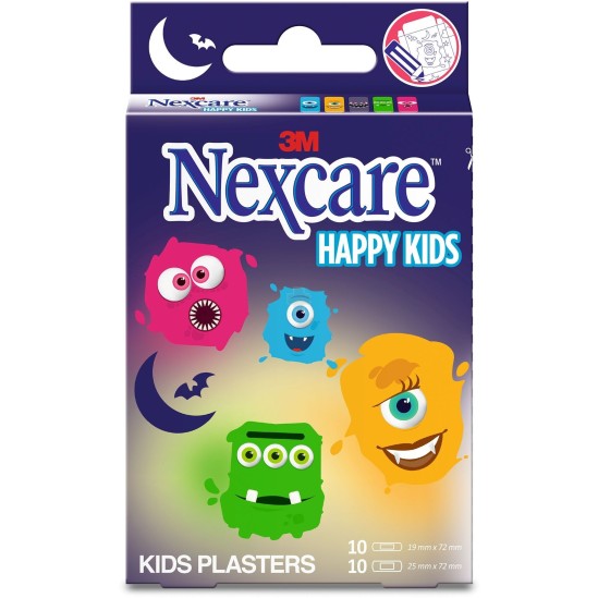 NEXCARE Pansements Happy Kids Monstres - 20 pansements