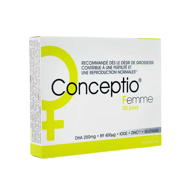 Conceptio Homme , fértilité masculine 90 capsules et 30 sachets Granions  laboratoire