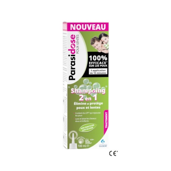 PARASIDOSE Shampoing 2 en 1 flacon 100 ml + Peigne PARASIDOSE Shampoing 2 en 1 flacon 100 ml + Peigne