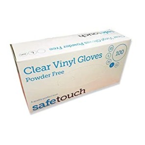 SAFETOUCH  gants vinyles sans poudre boite de 100 taille M