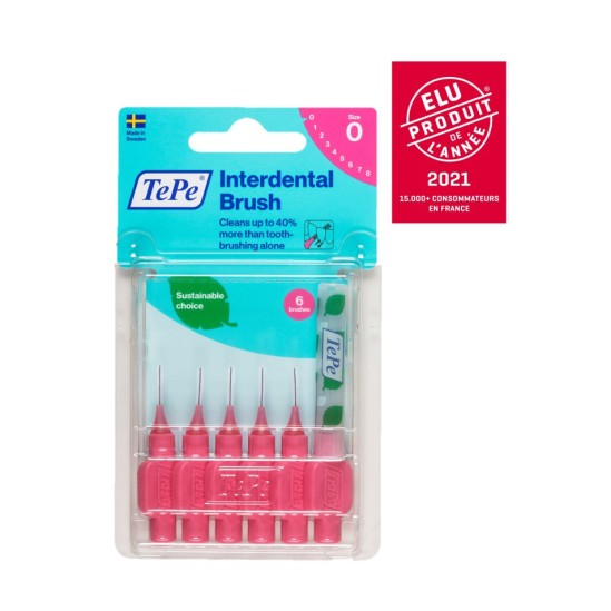 TEPE Brossettes Interdentaires rose 0,4mm taille 0