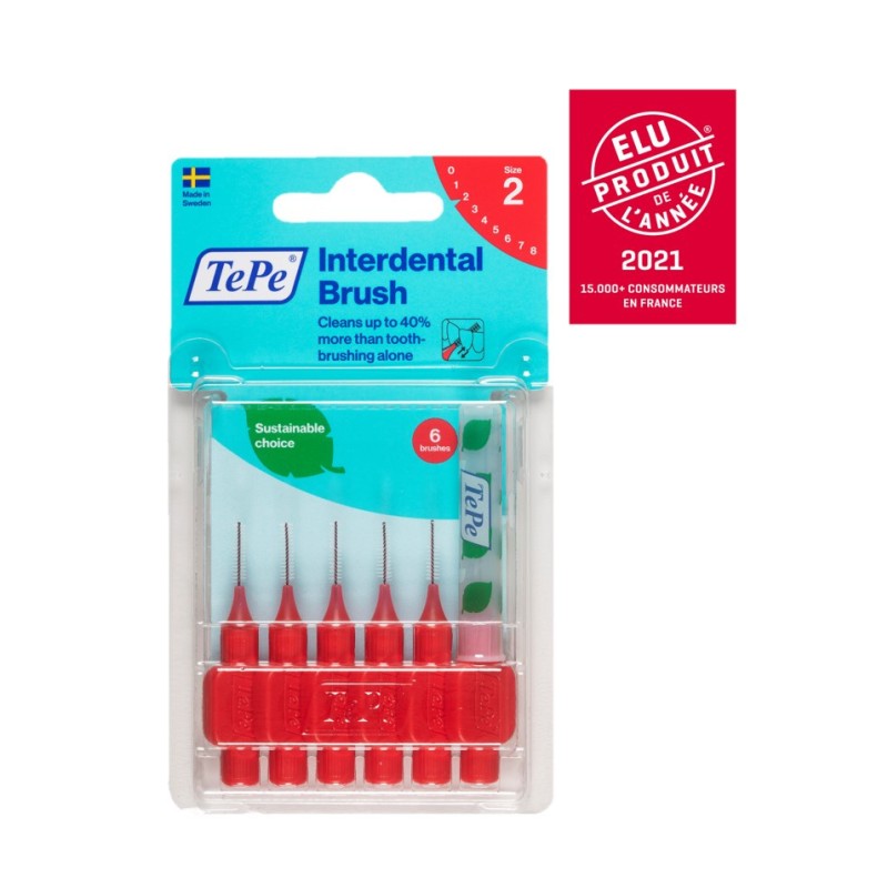 TEPE Brossettes Interdentaires Rouge 0,5 mm taille 2