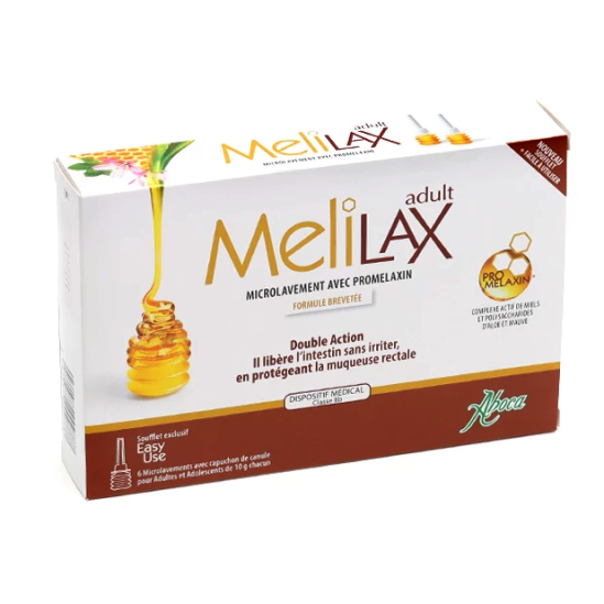 Melilax pediatric microlavement avec promelaxin Aboca - boite de 6 lavements